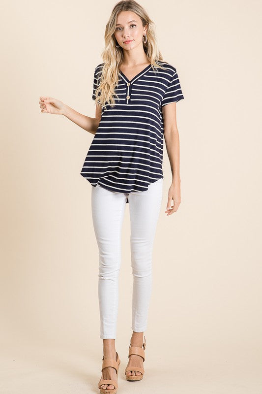 Striped Nautical Top - All Sales Final