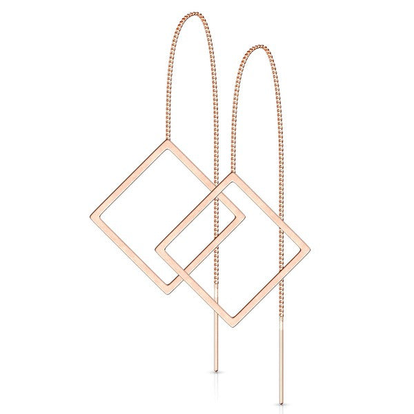 Geometric Threader Earrings - All Sales Final