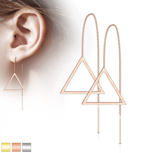 Geometric Threader Earrings - All Sales Final