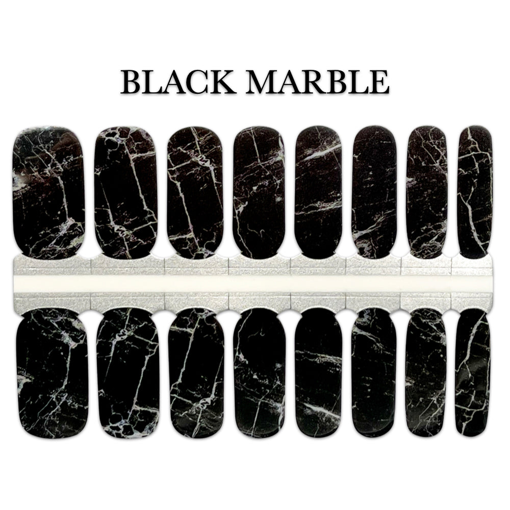 Nail Wrap - Black Marble