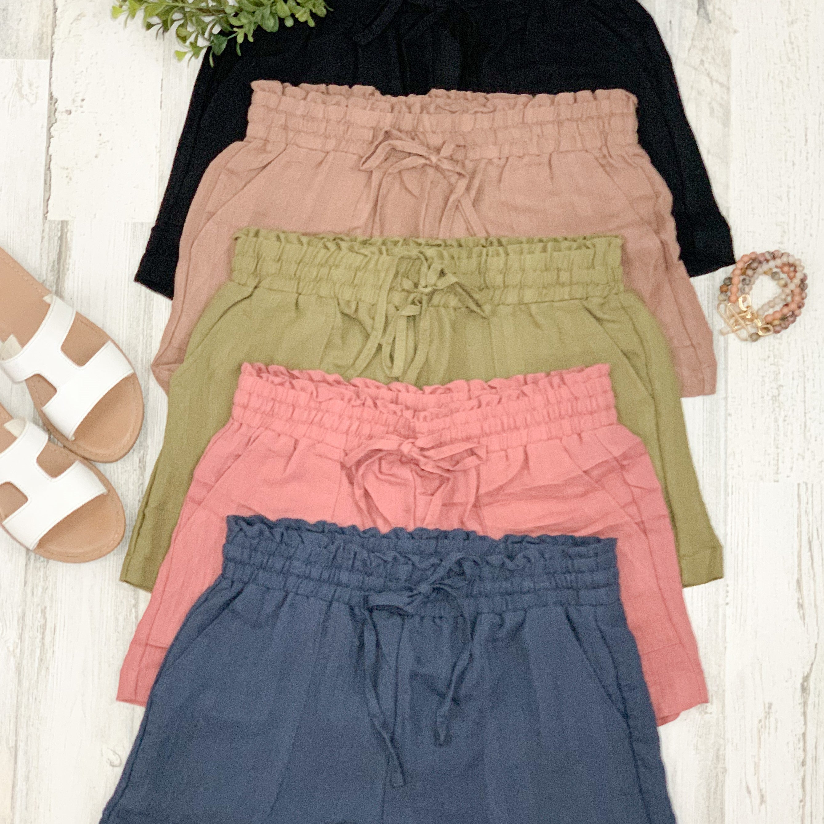 Linen Shorts | 5 Colors - All Sales Final