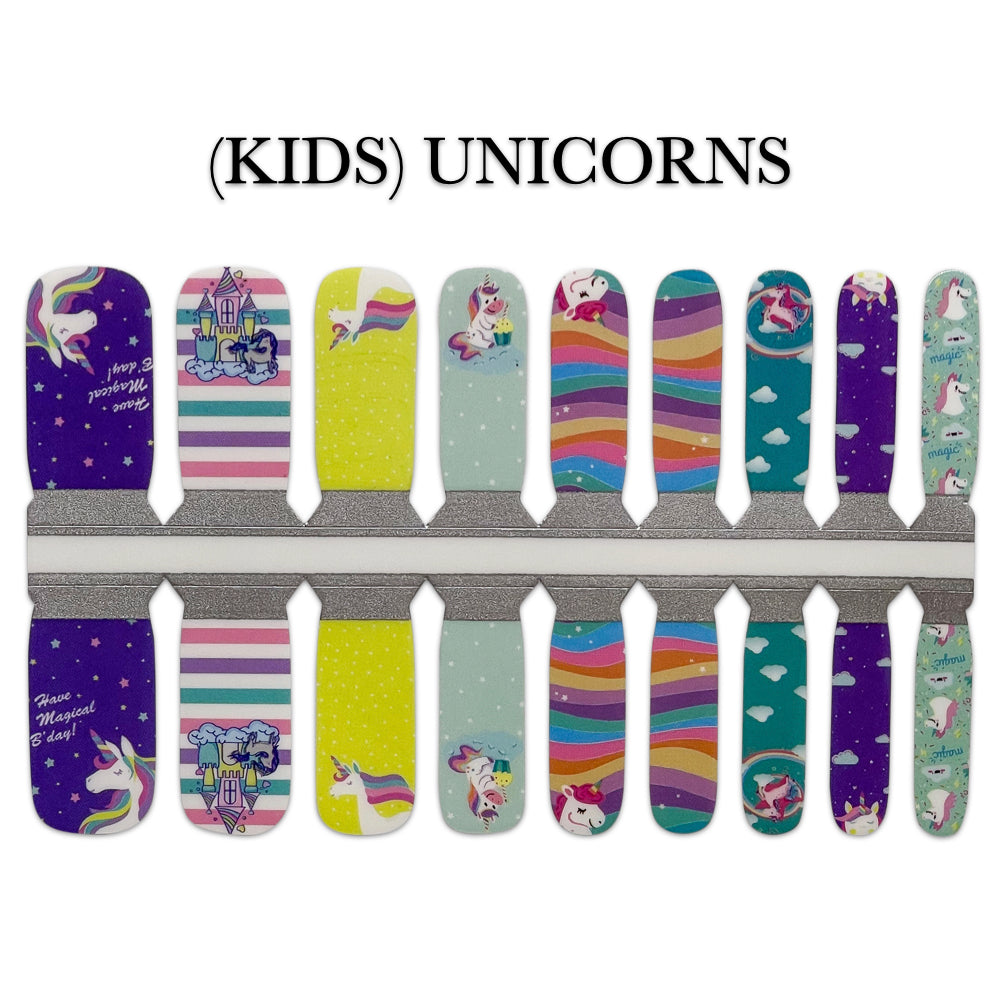 Kids Nail Wrap - Unicorns