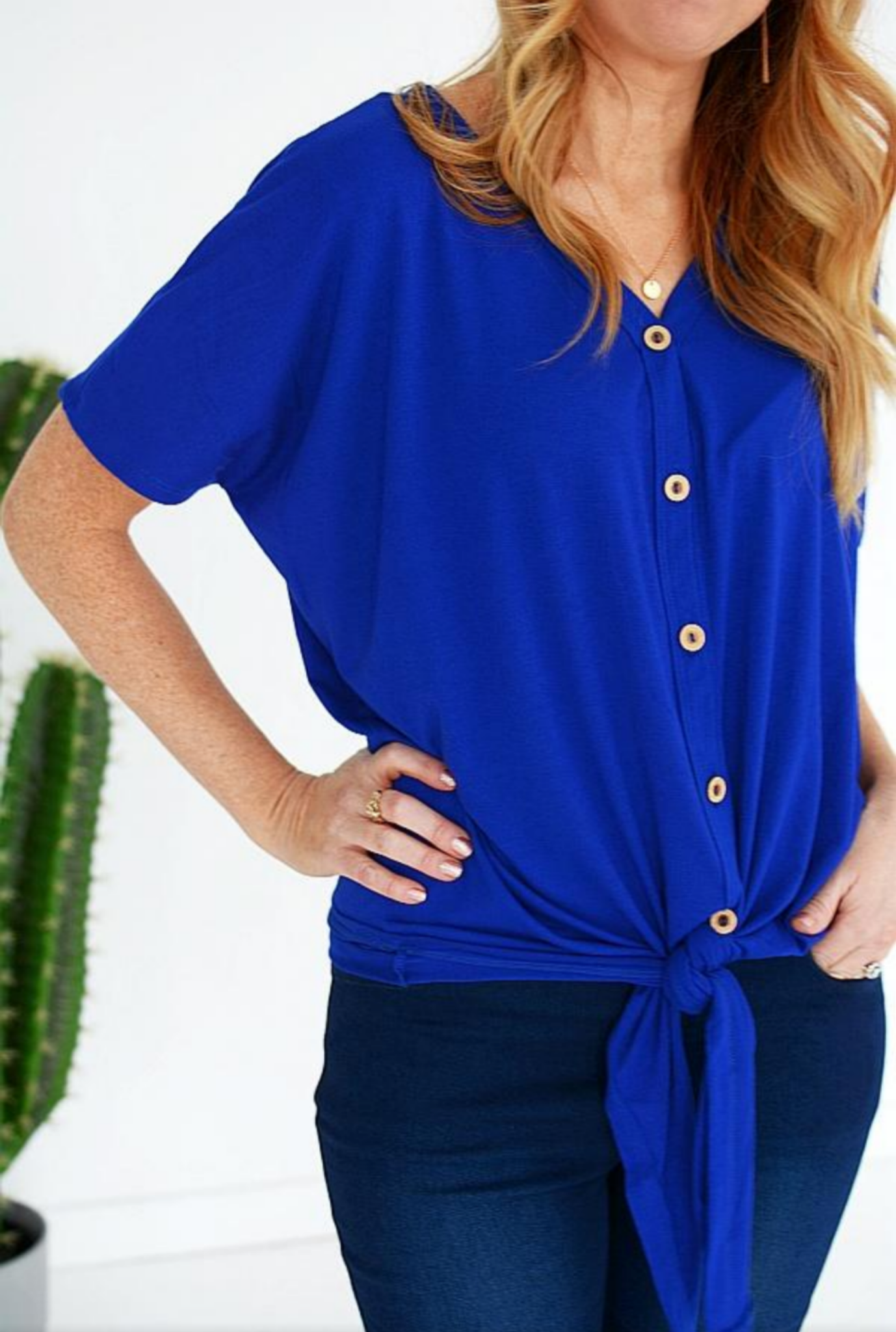 Get Up & Go Front Knot Top - All Sales Final
