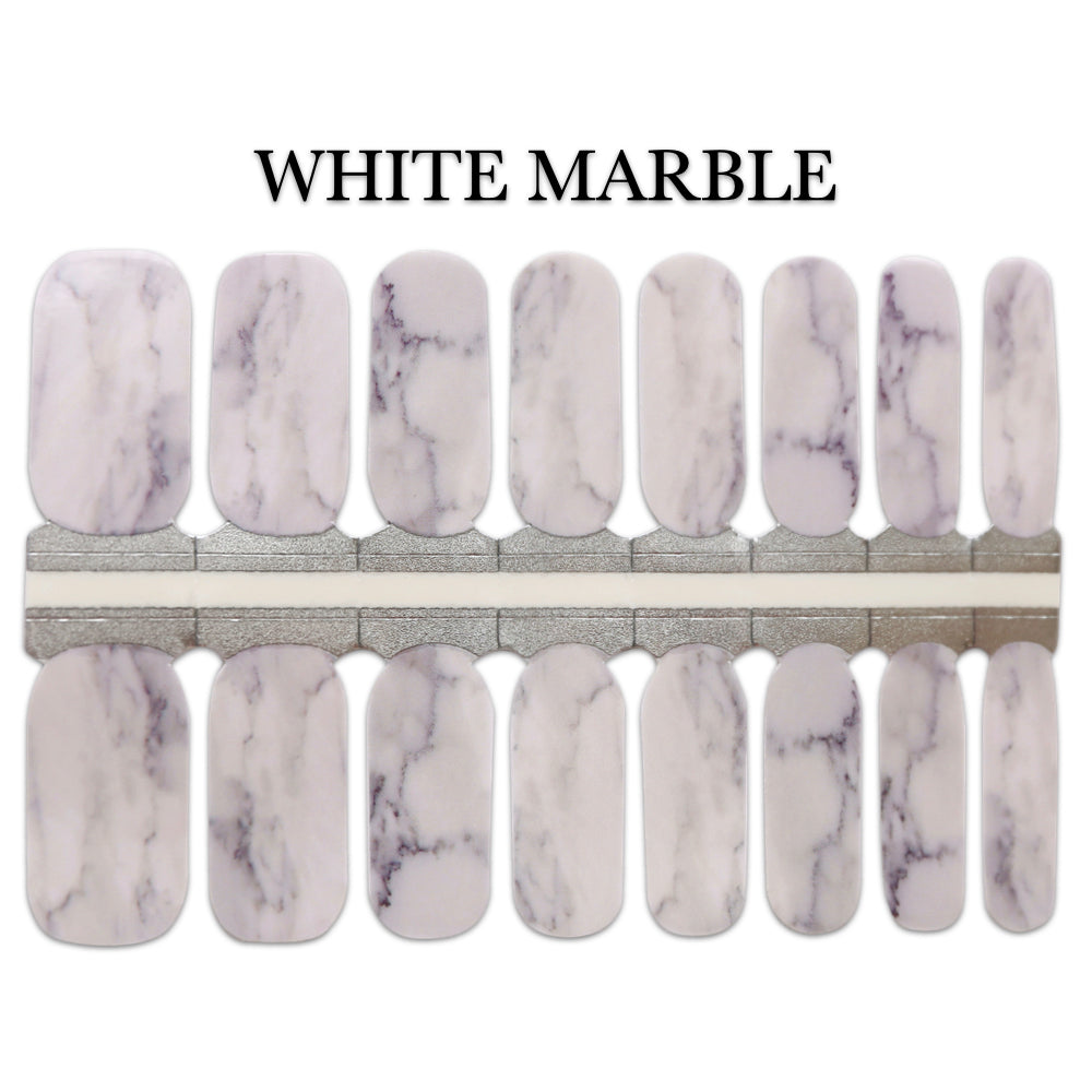 Nail Wrap - White Marble