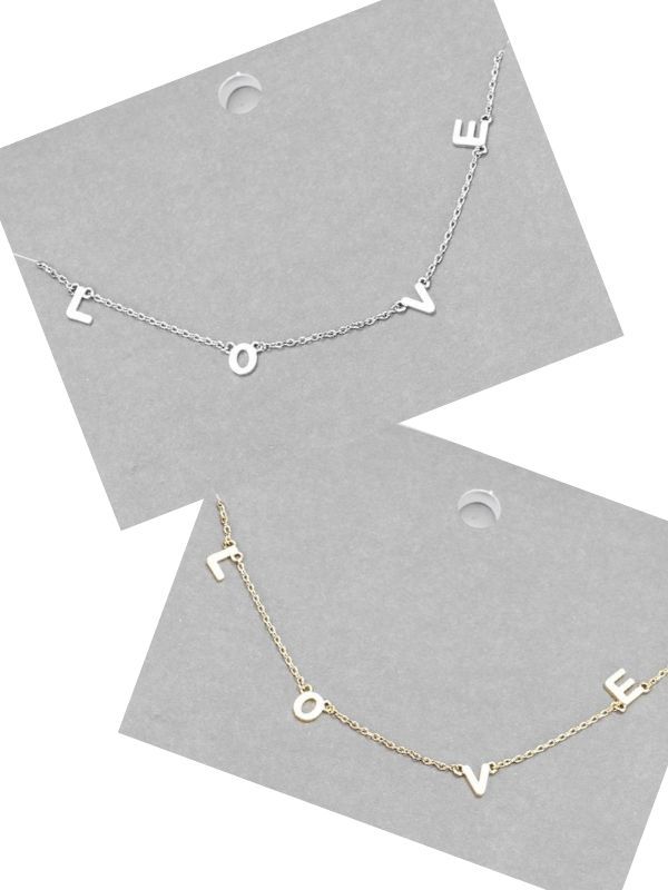 LOVE Message Necklace - 2 colors - All Sales Final