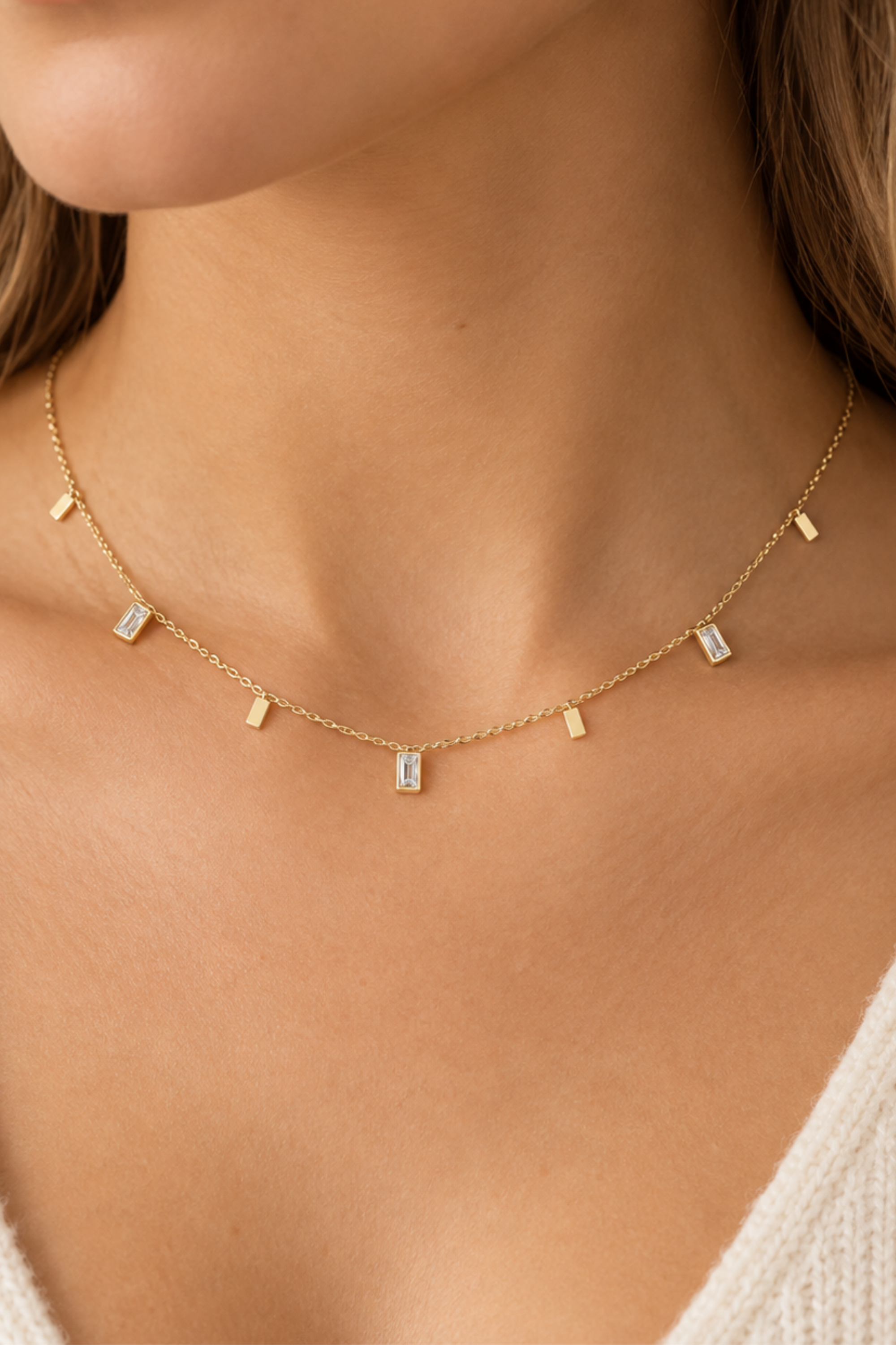 Geometric Sparkle Necklace - 3 Styles