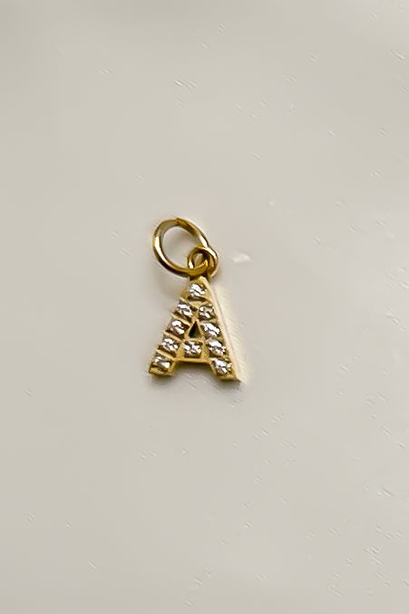 Charm - Mini Initial Sparkle
