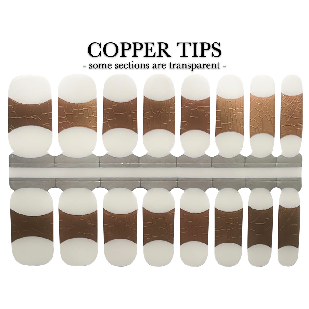 Nail Wrap - Copper Tips