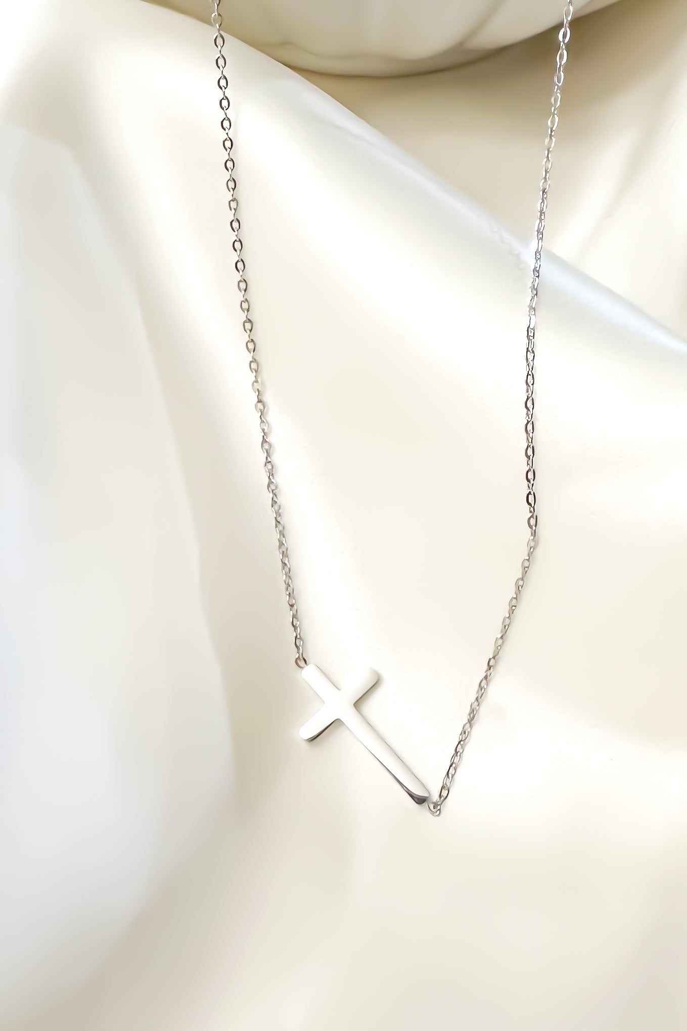 Sideways Cross Necklace
