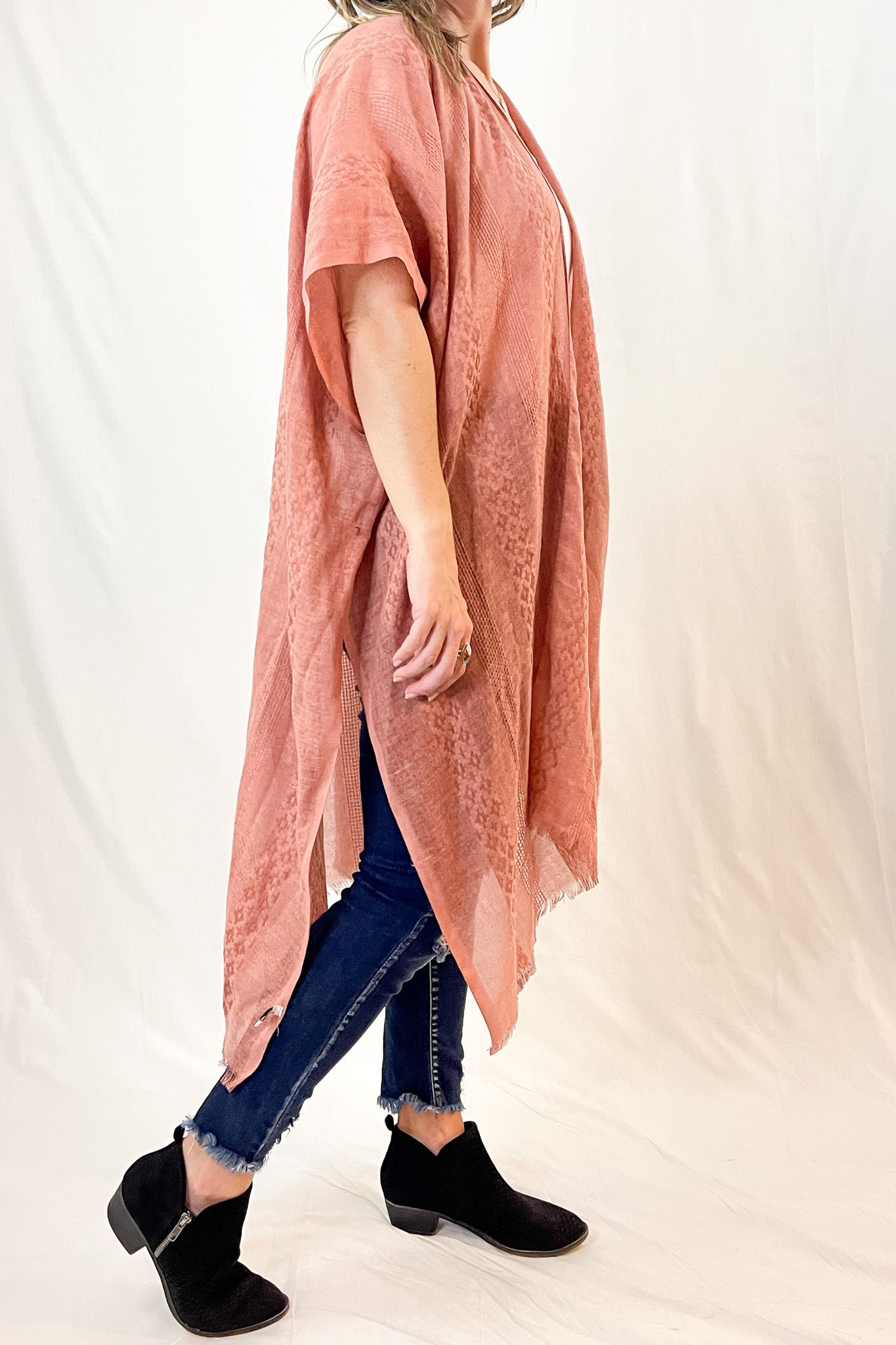 Kate Woven Kimono - Copper - All Sales Final
