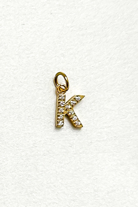 Charm - Mini Initial Sparkle