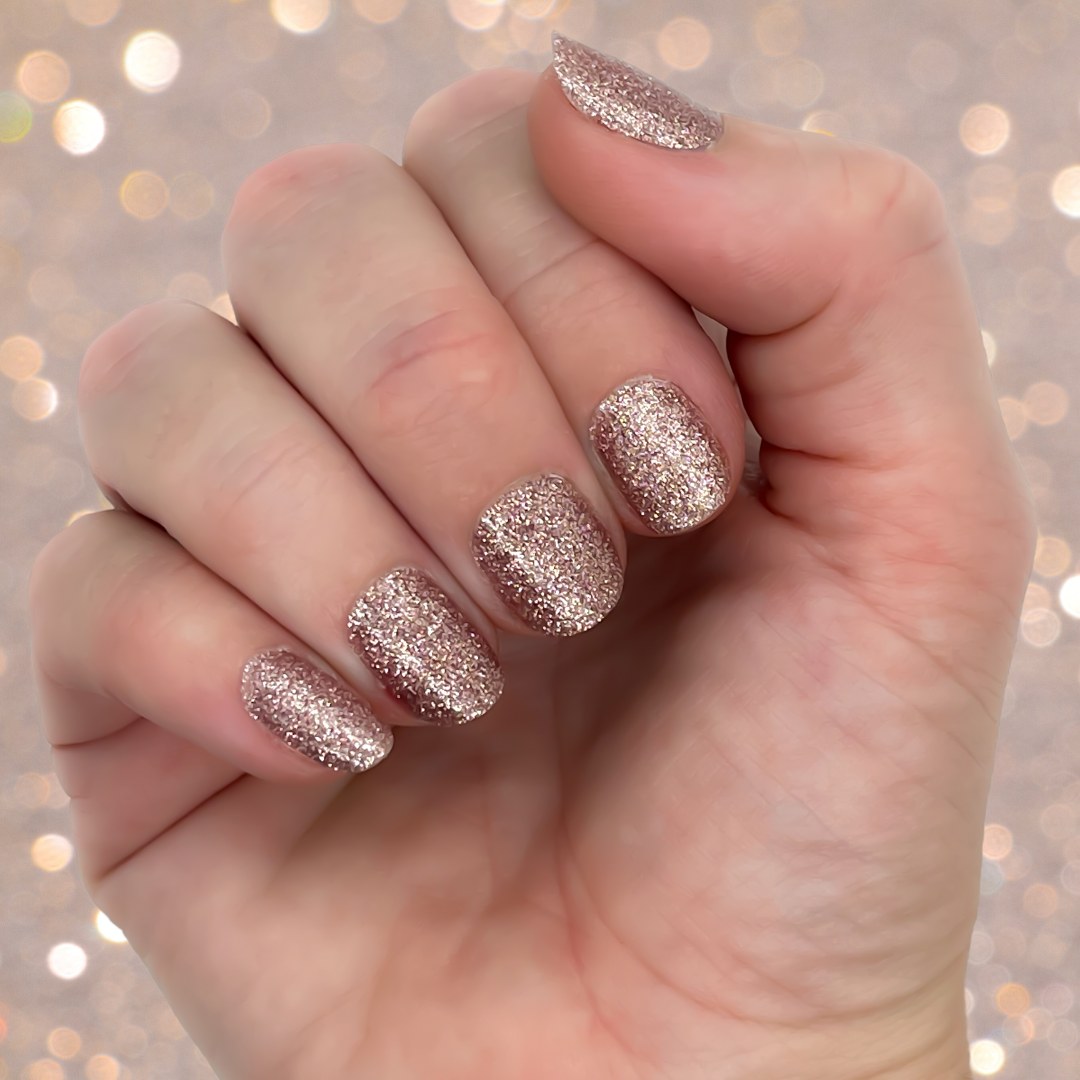 Sparkling Champagne Nails for New Year Magic
