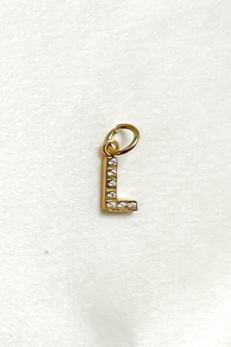 Charm - Mini Initial Sparkle
