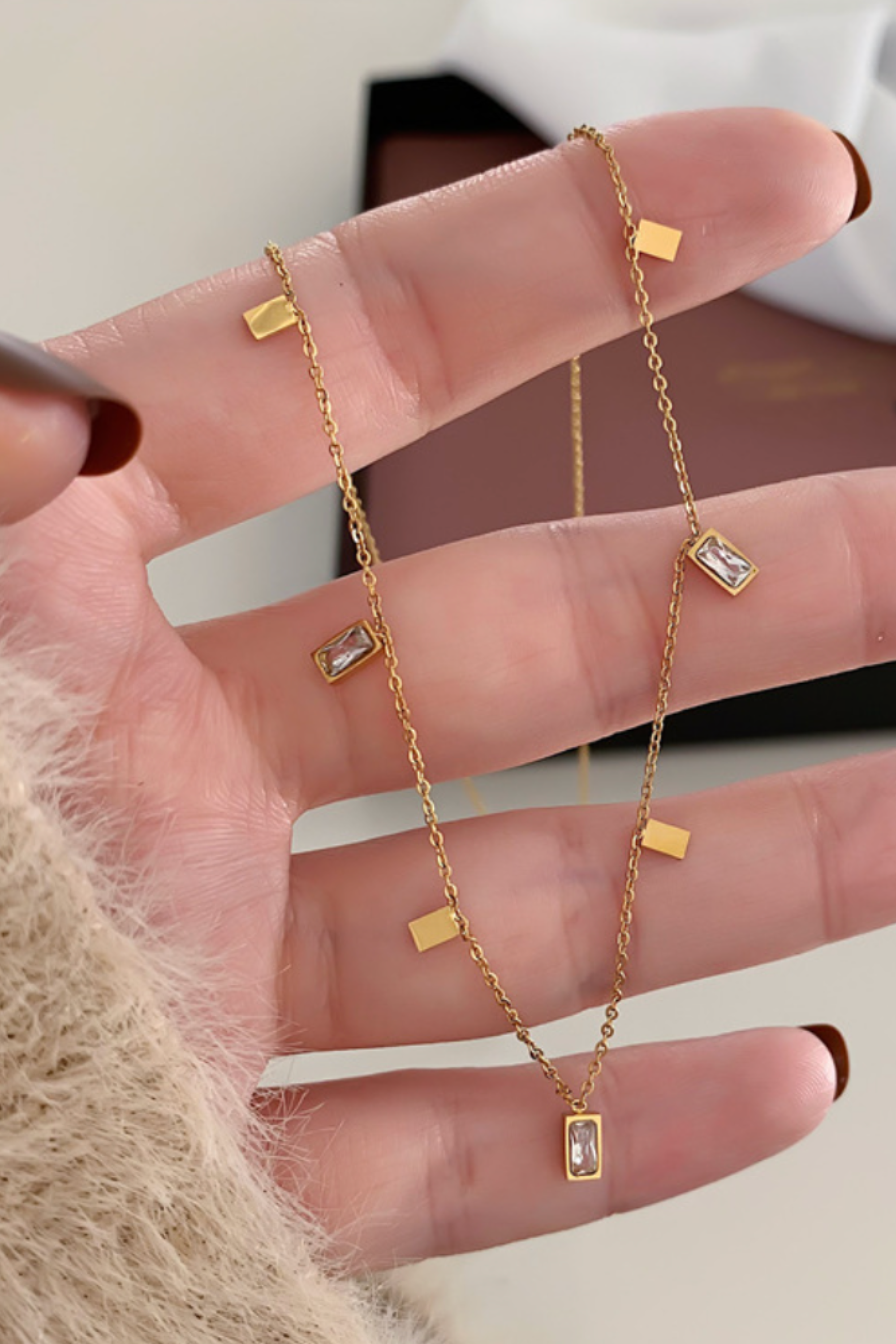 Geometric Sparkle Necklace - 3 Styles