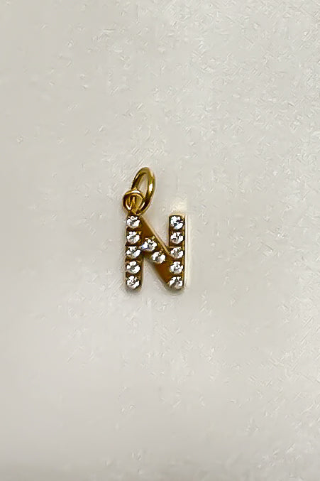 Charm - Mini Initial Sparkle