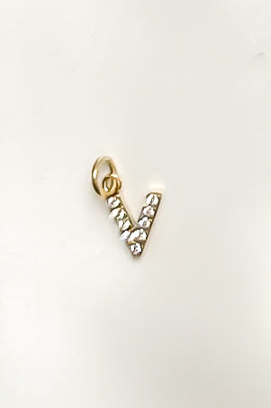 Charm - Mini Initial Sparkle