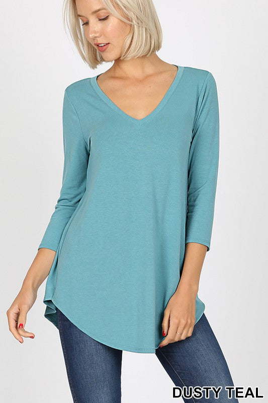 3/4 Sleeve My Daily Favorite Tee - Many Colors - All Sales Final