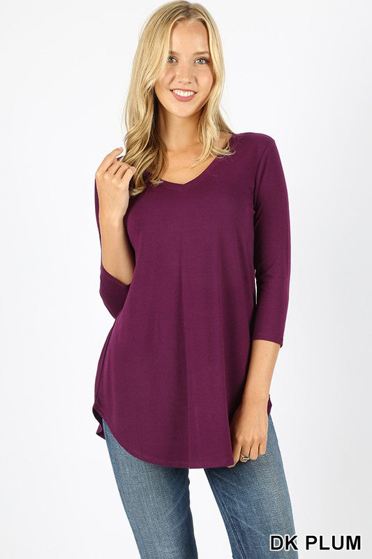 3/4 Sleeve My Daily Favorite Tee - Many Colors - All Sales Final