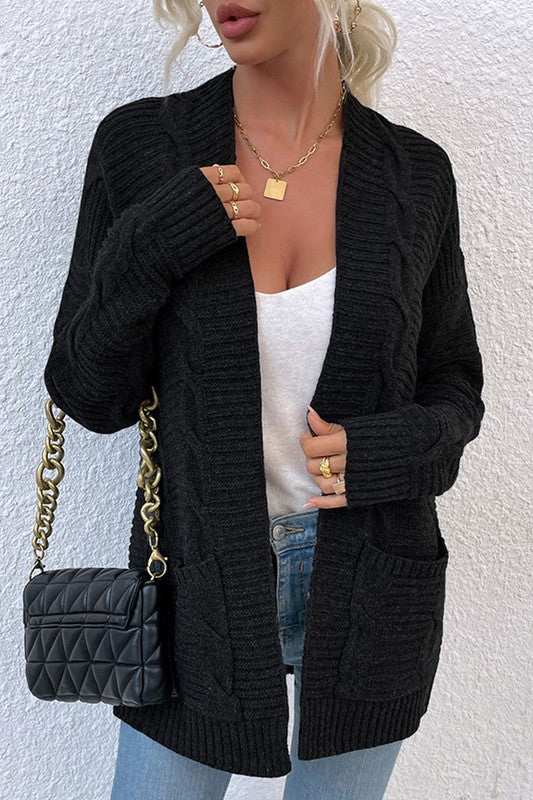 Chunky Cable Knit Cardigan