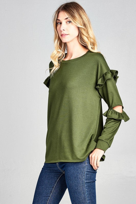 Jenny Double Ruffle Pullover - All Sales Final