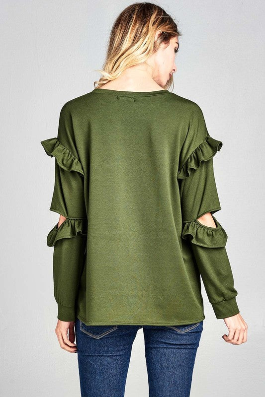 Jenny Double Ruffle Pullover - All Sales Final