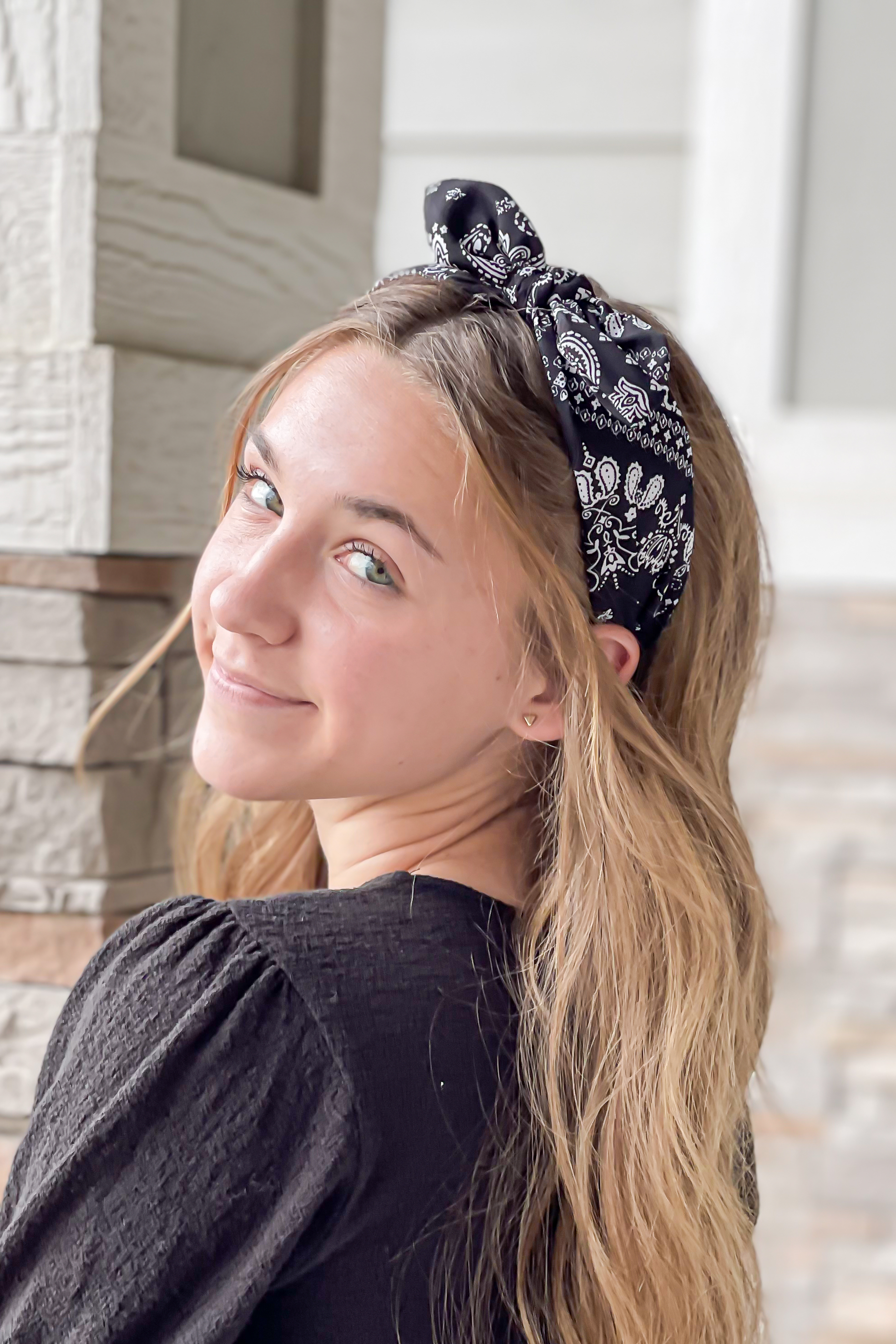 Bandana Headband with Knotted Bow - All Sales Final