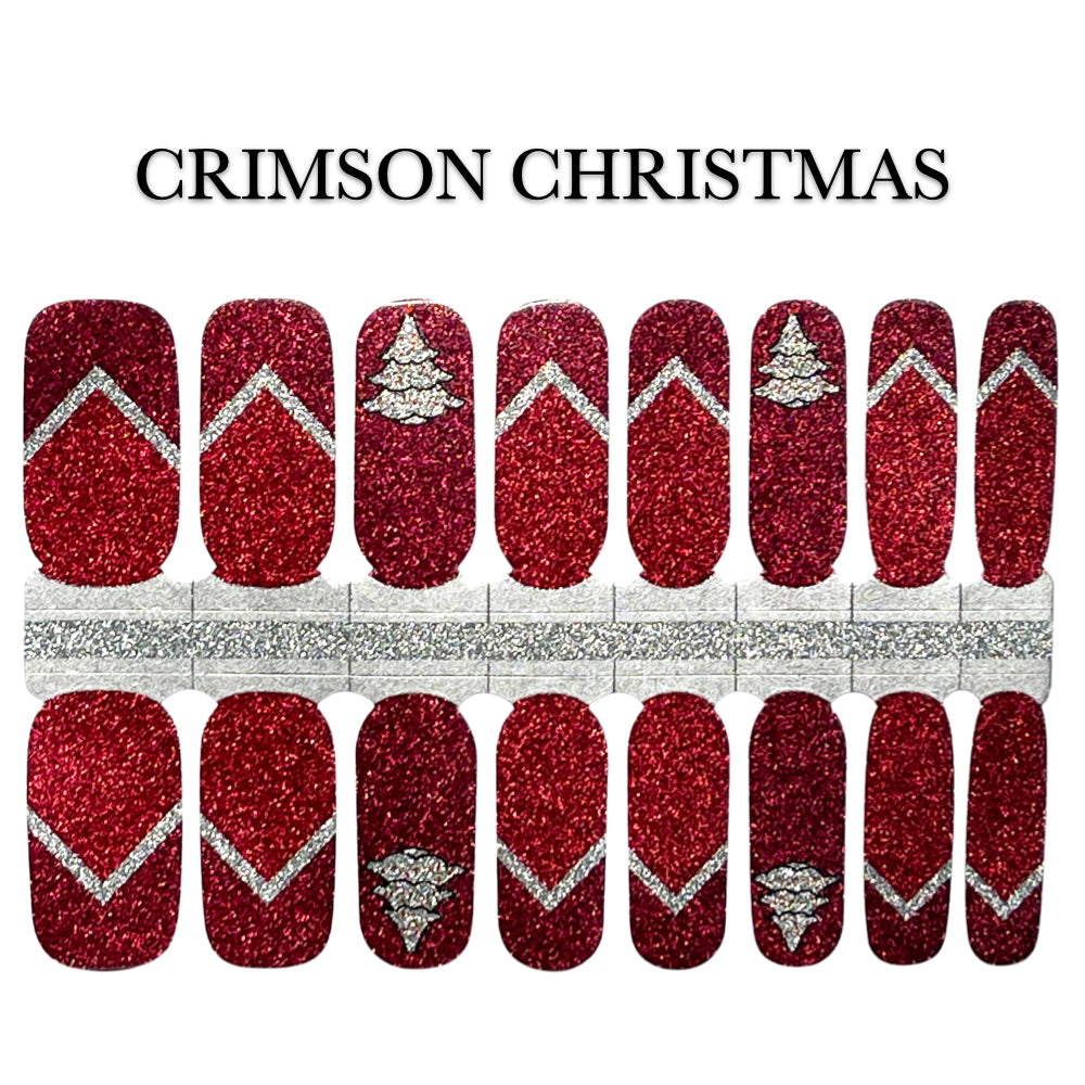 Nail Wrap - Crimson Christmas