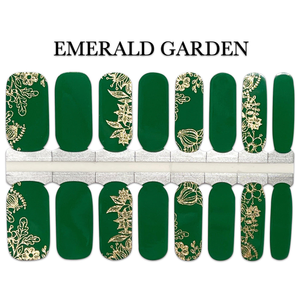 Nail Wrap - Emerald Garden