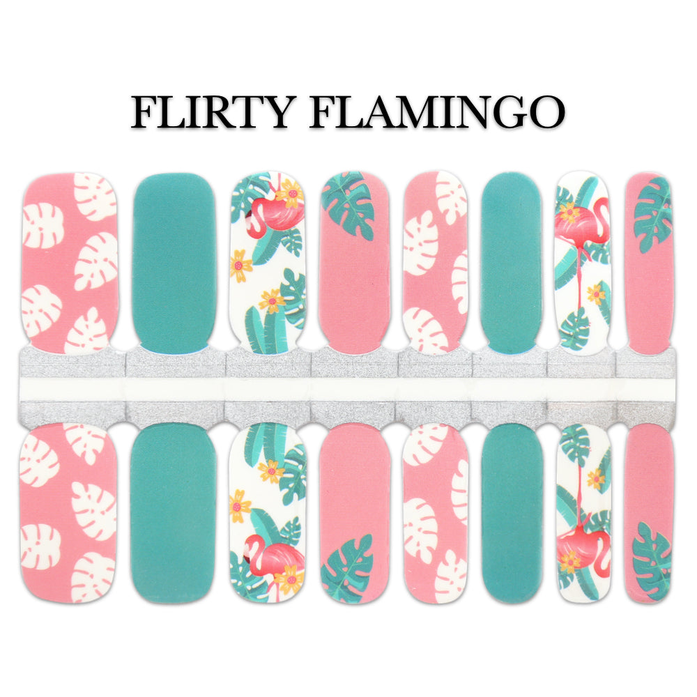 Nail Wrap - Flirty Flamingo