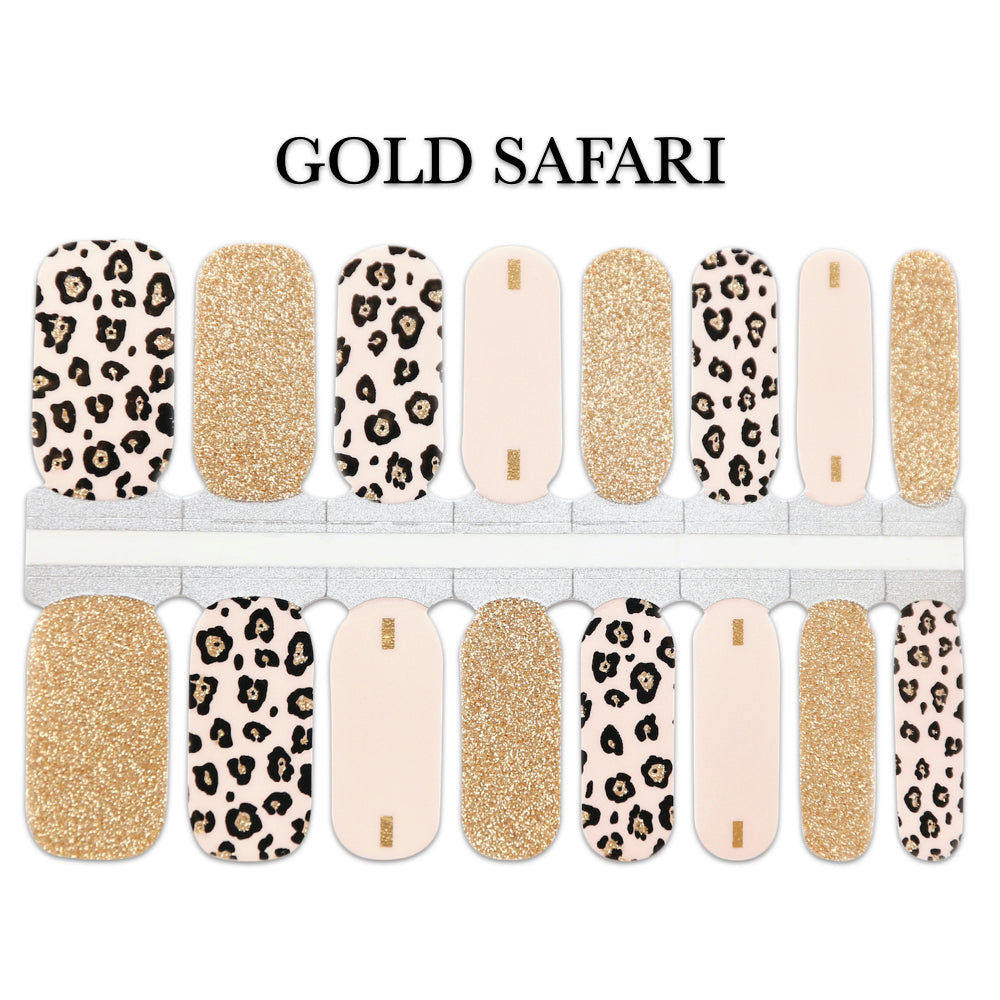 Nail Wrap - Gold Safari