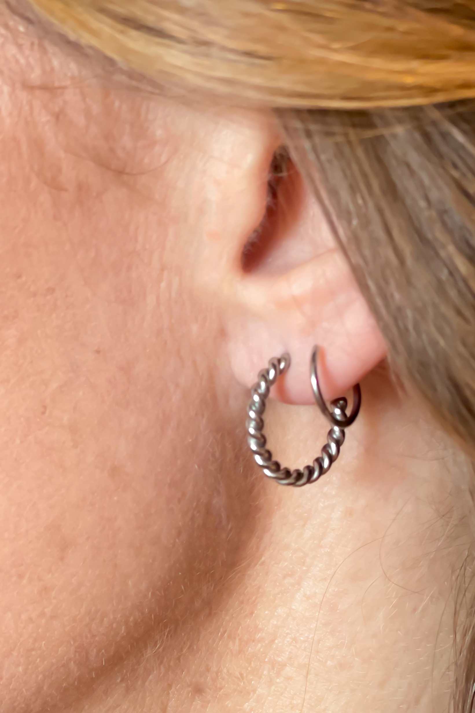 Silver Twist - Double Twist Earrings