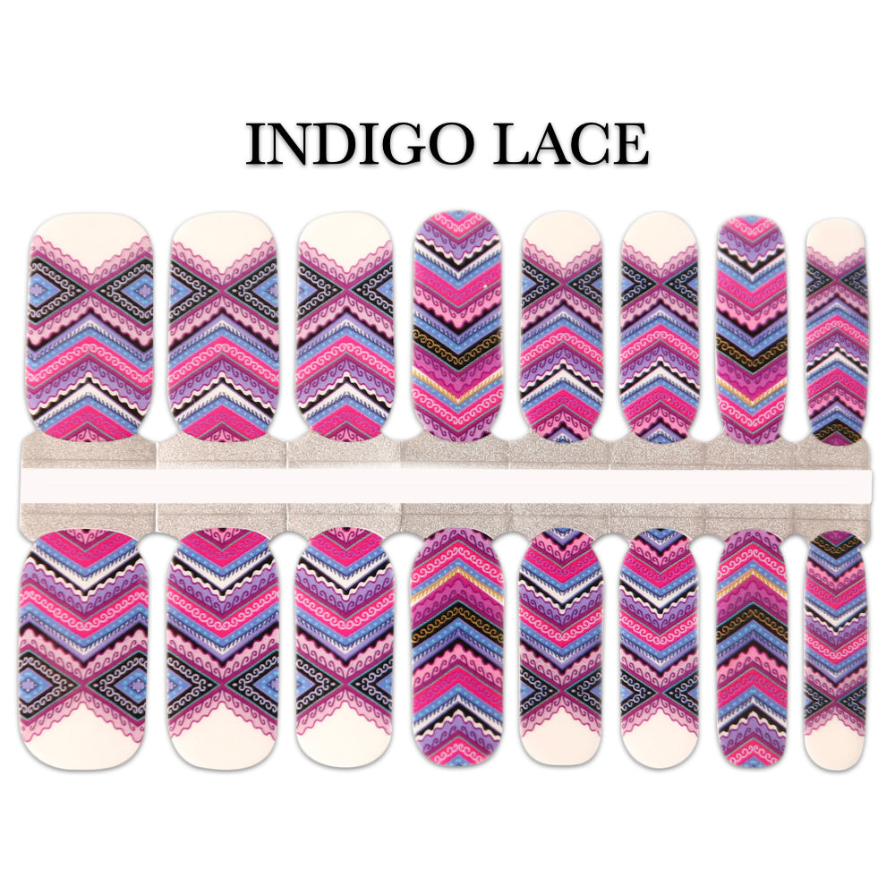 Nail Wrap - Indigo Lace
