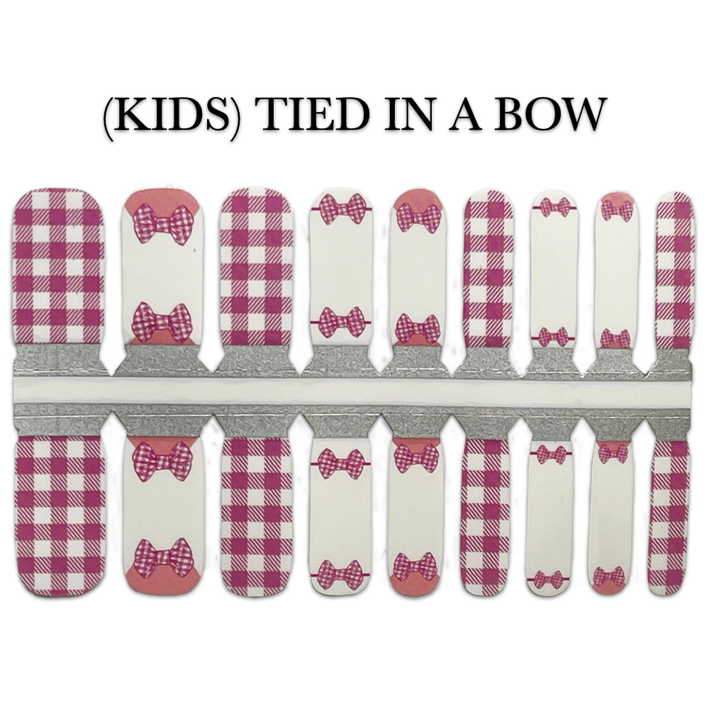 Kids Nail Wrap -Tied In A Bow