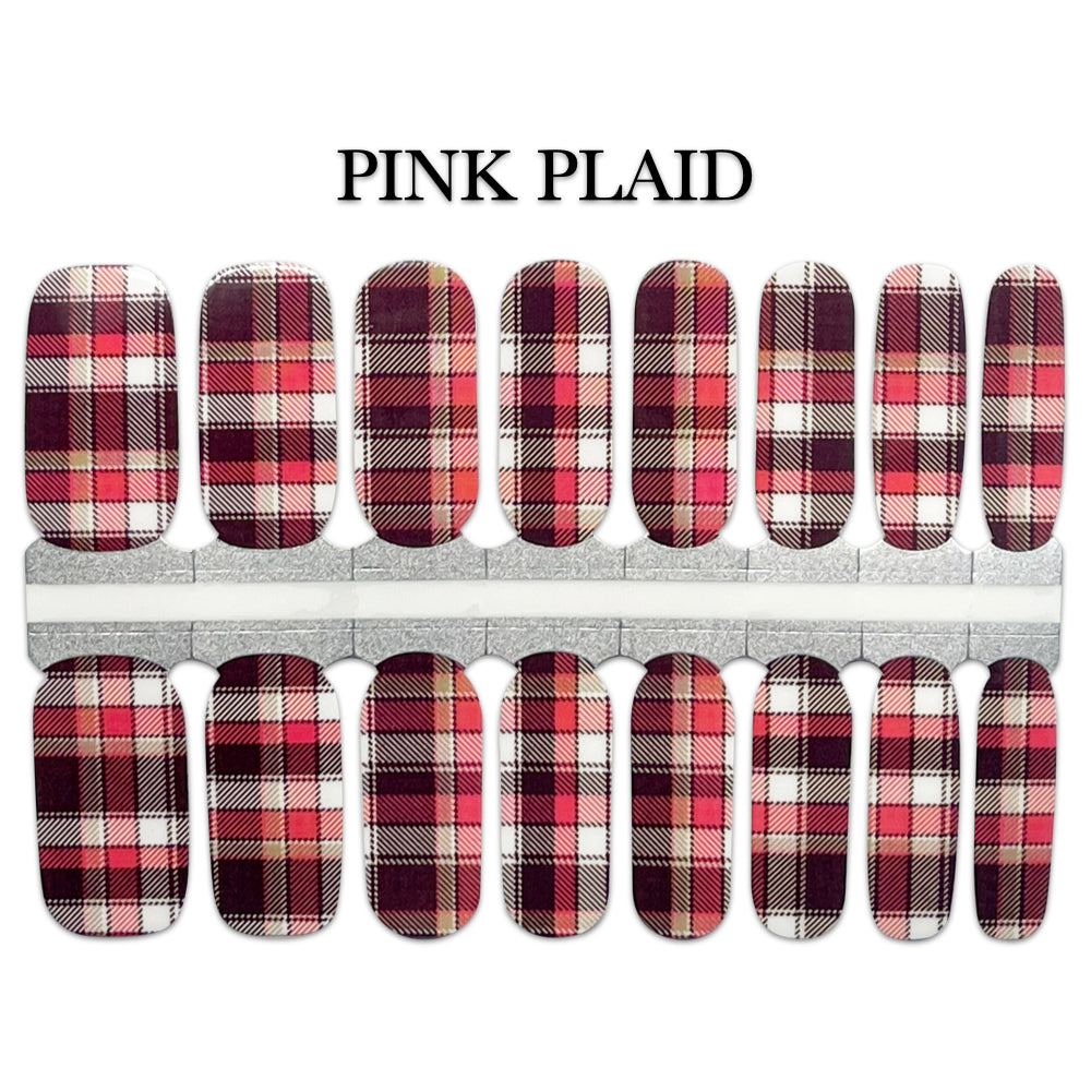 Nail Wrap - Pink Plaid