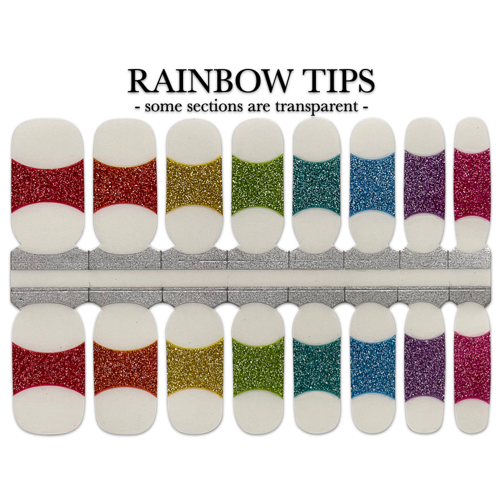 Nail Wrap - Rainbow Tips