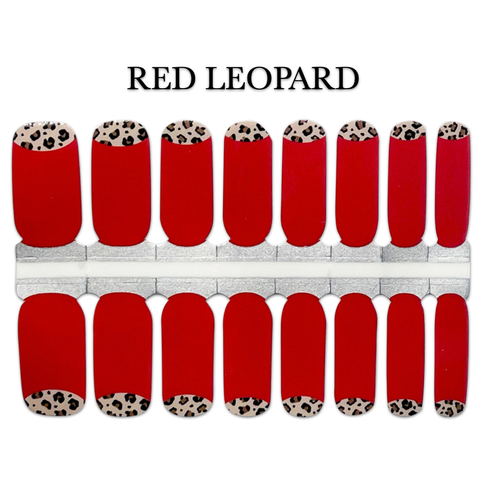 Nail Wrap - Red Leopard