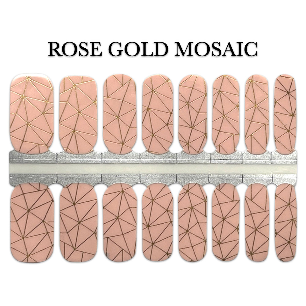 Nail Wrap - Rose Gold Mosaic