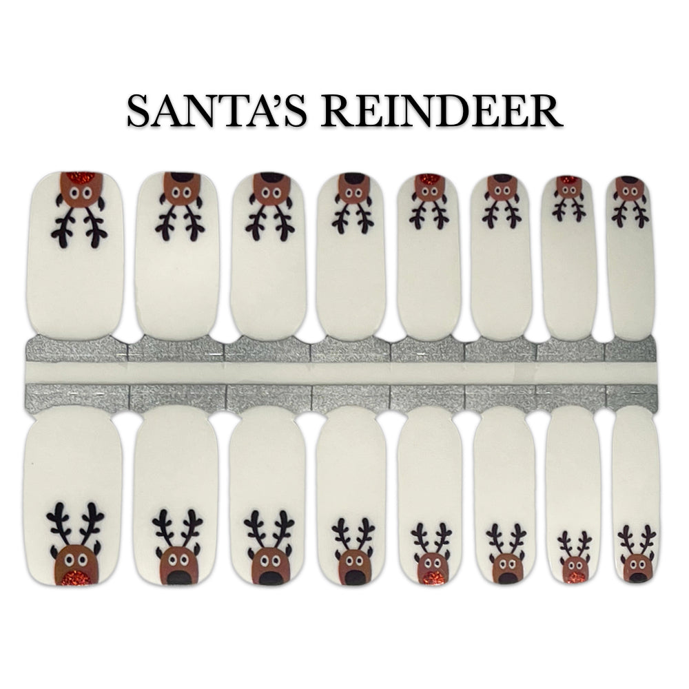 Nail Wrap - Santa's Reindeer