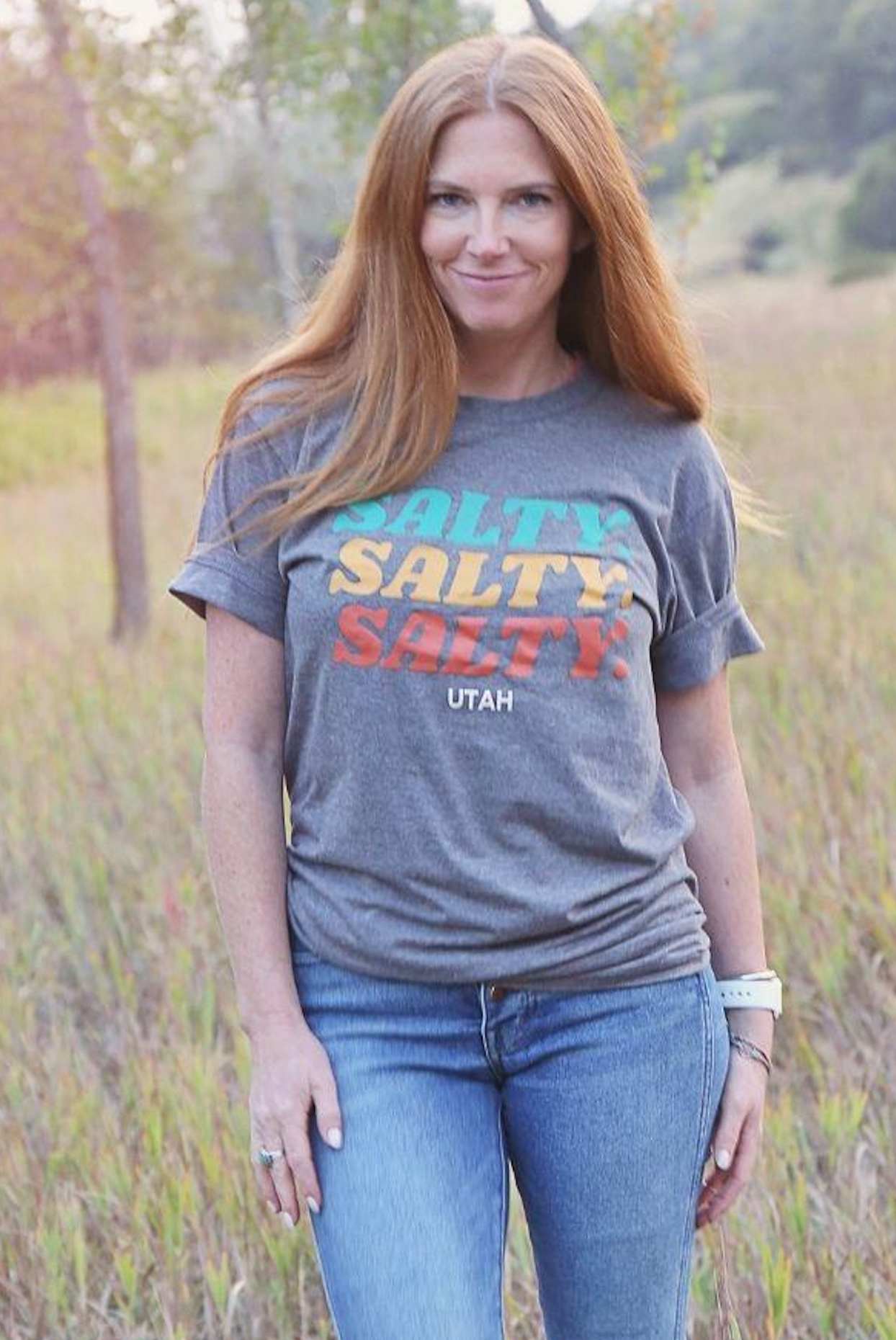 Salty Salty Salty Graphic Tee - Gray - All sales final
