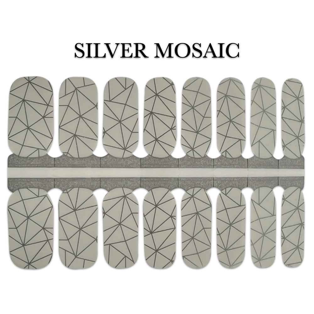 Nail Wrap - Silver Mosaic
