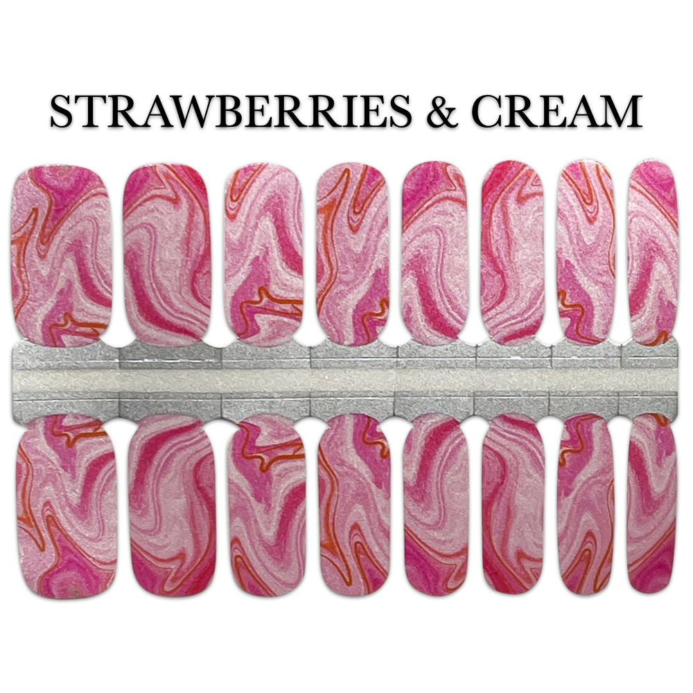 Nail Wrap - Strawberries & Cream