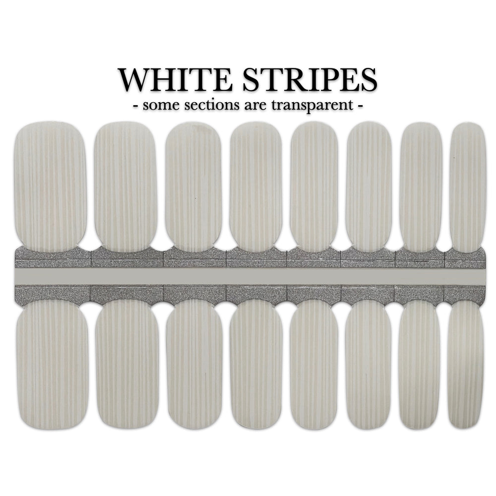 Nail Wrap - White Stripes