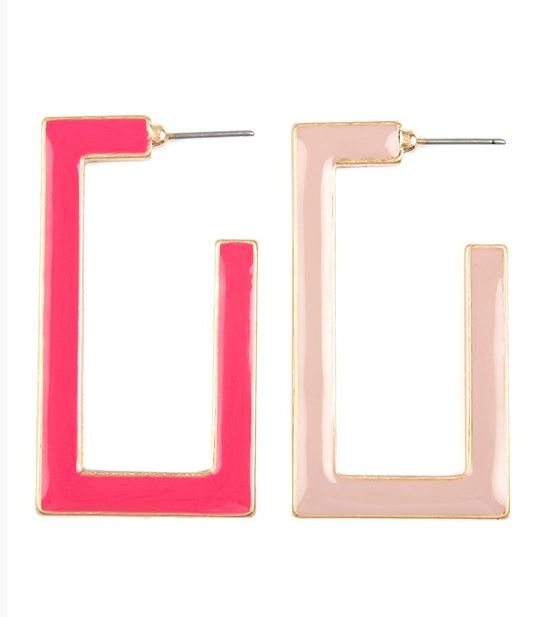 Double Sided Rectangle Earrings - All Sales Final