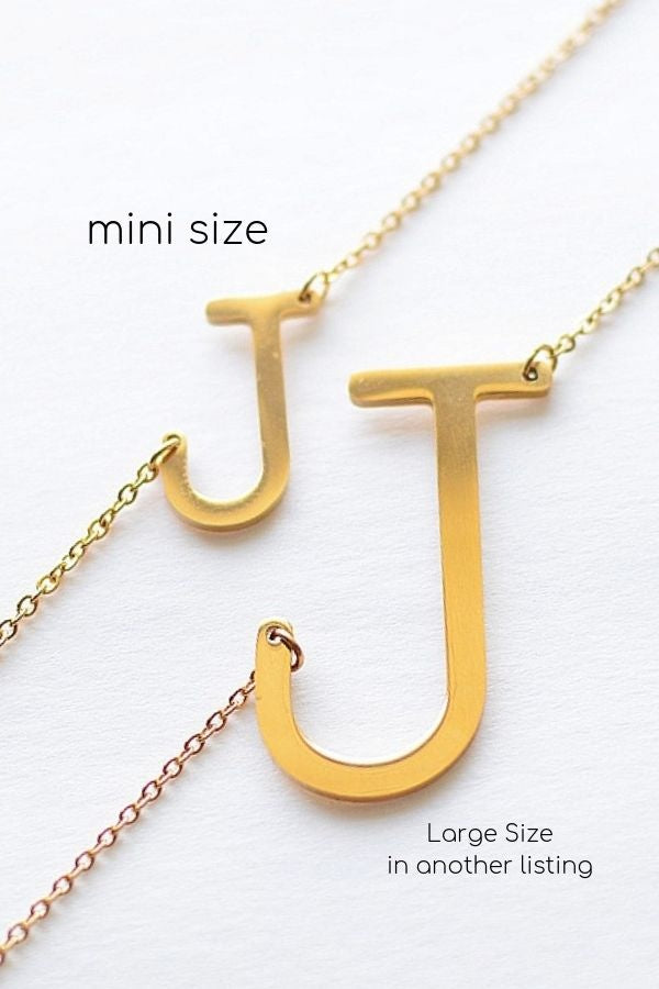 Mini Initial Letter Necklace