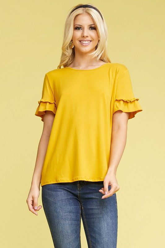 Perfect Ruffle Sleeve Top - All Sales Final